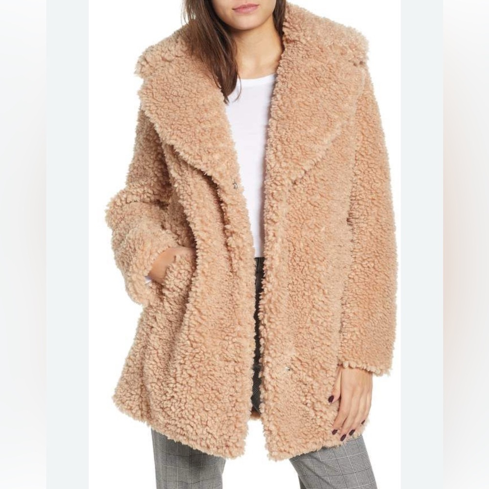Women's reversible Pink Teddy Coat